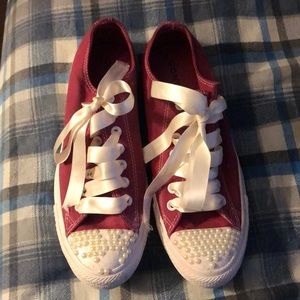 Dyed magenta converse